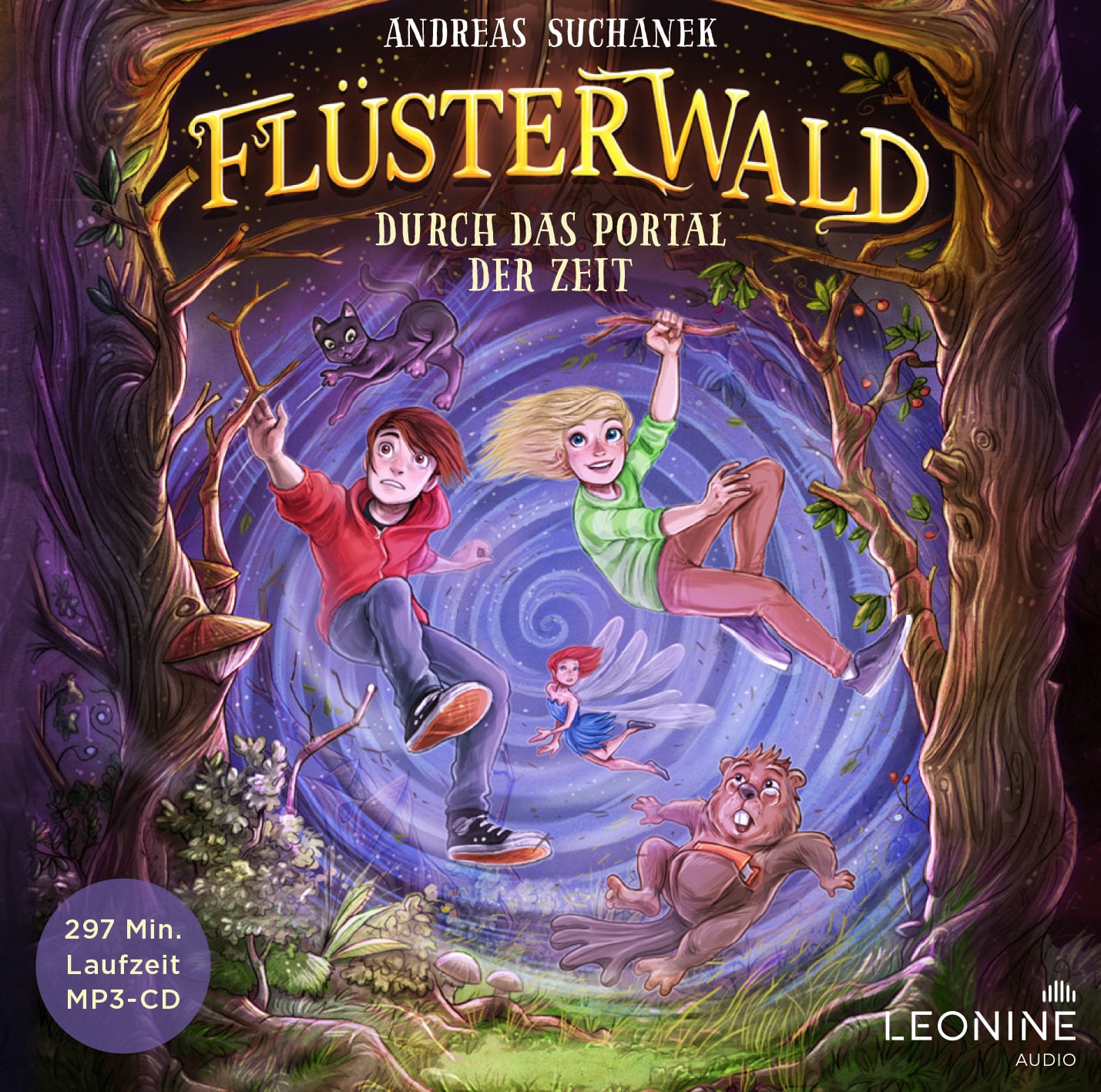 „Flüsterwald 3 – Durch das Portal der Zeit“ ist auch als Hörbuch CD erhältlich "Flüsterwald 3 - Durch das Portal der Zeit" ist auch als Hörbuch CD erhältlich