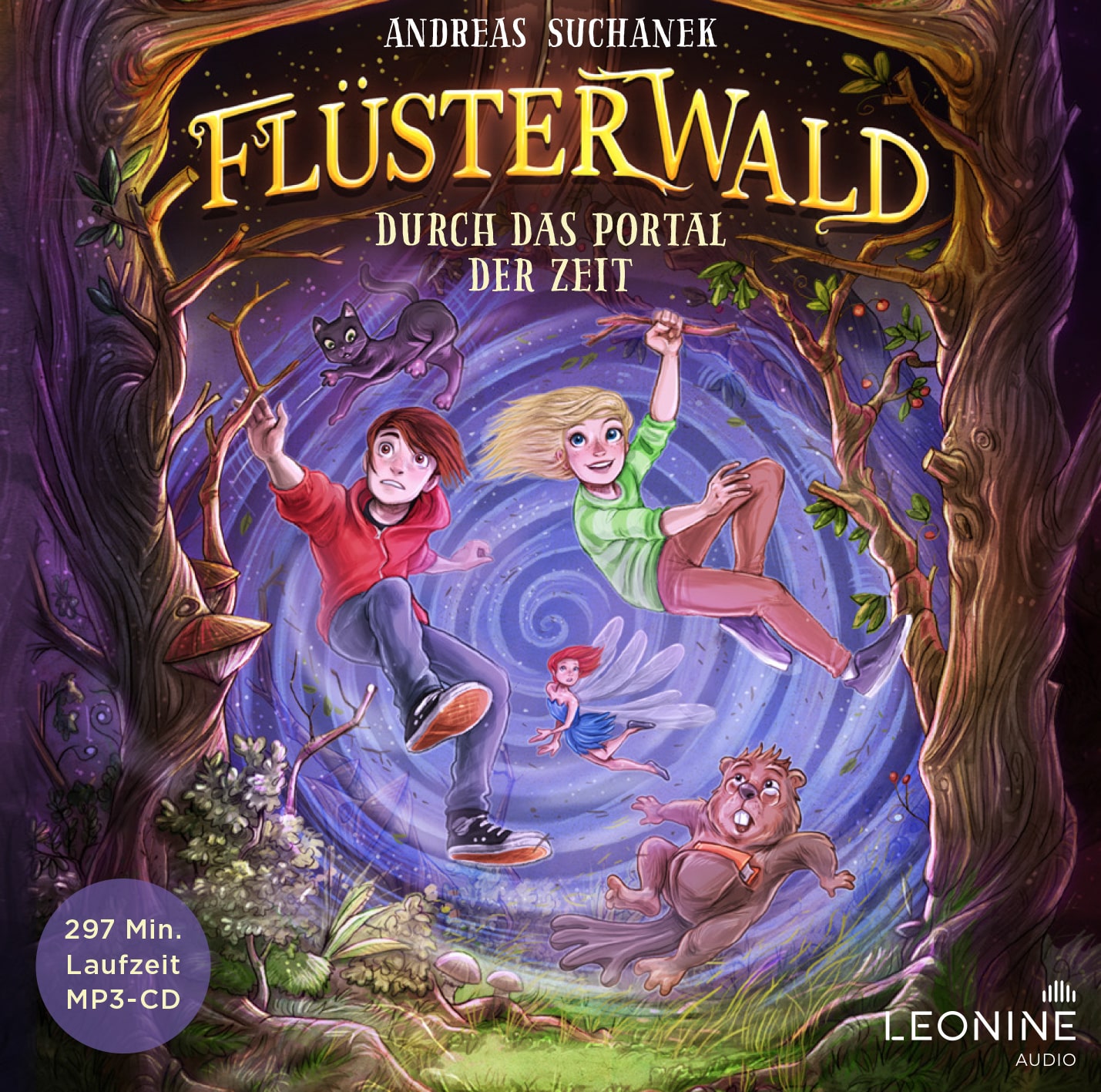 "Flüsterwald 3 - Durch das Portal der Zeit" ist auch als Hörbuch CD erhältlich